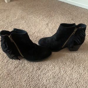 suede black ankle boots